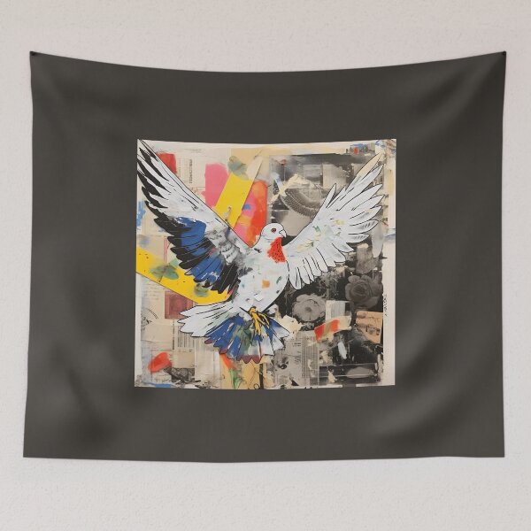 Item preview, Urban Wings- Neo Expressionist Tale of the Peace Dove in Graffiti Art designed and sold by OlfactoART Studio.