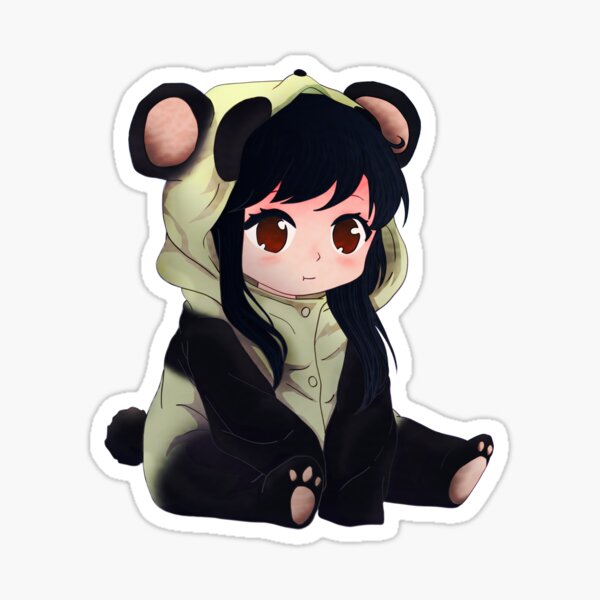 Kawaii Cute Panda Anime portachiavi animato divertente Little Hat