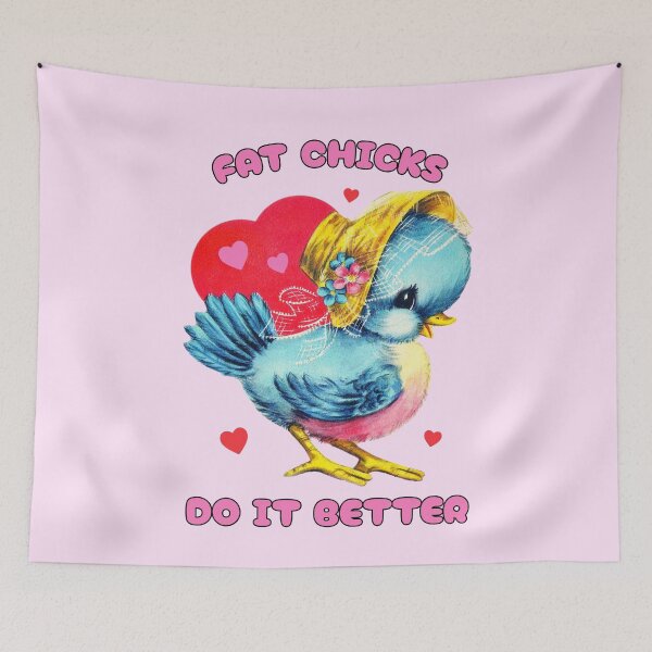 Item preview, Fat Chicks do it Better Cute Body Positivity Valentines Day designed and sold by PUFFYP.
