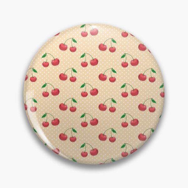 Item preview, cherry print yellow  designed and sold by Suelen Ferreira.