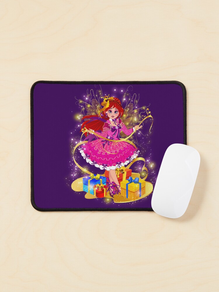 Thumbnail 1 of 5, Mouse Pad, Ruby the Ribbon Fairy Loves Ribbon designed and sold by FairyBookClub.