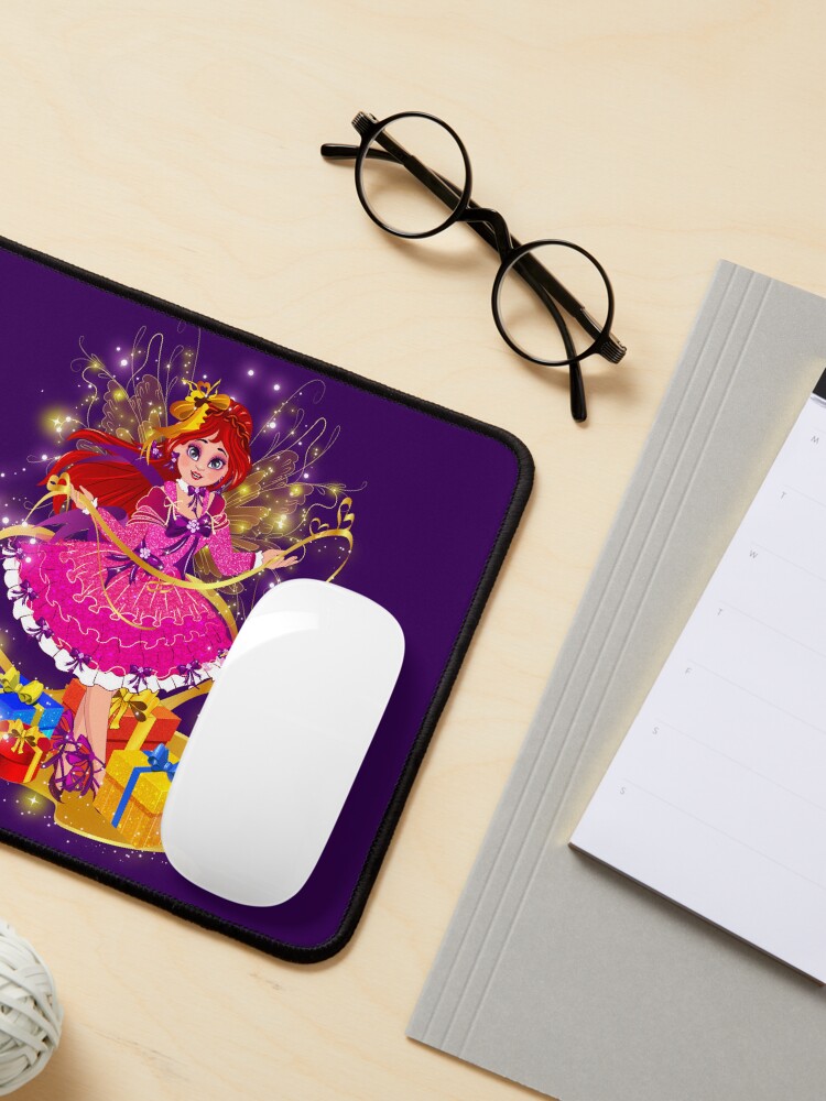 Thumbnail 3 of 5, Mouse Pad, Ruby the Ribbon Fairy Loves Ribbon designed and sold by FairyBookClub.