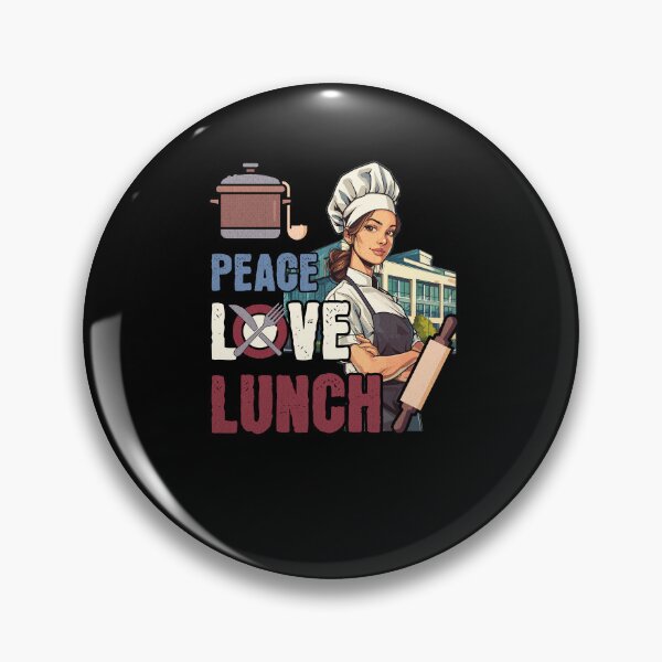 Item preview, School Kitchen Peace Love Lunch Lady designed and sold by Printed-Memes.