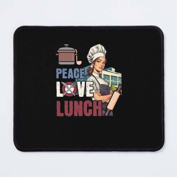 Item preview, School Kitchen Peace Love Lunch Lady designed and sold by Printed-Memes.