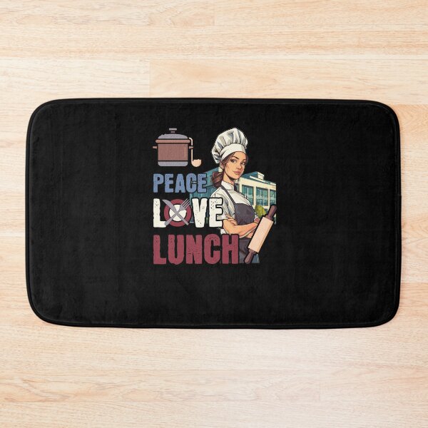 Item preview, School Kitchen Peace Love Lunch Lady designed and sold by Printed-Memes.