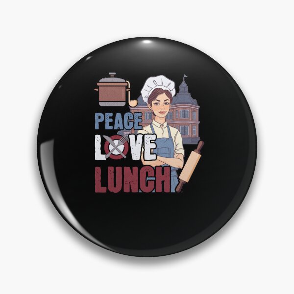 Item preview, School Kitchen Peace Love Lunch Lady designed and sold by Printed-Memes.