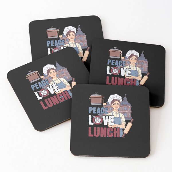 Item preview, School Kitchen Peace Love Lunch Lady designed and sold by Printed-Memes.