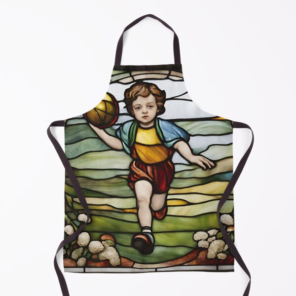 Item preview, stained glass window a child running with a ball designed and sold by janjacbu.