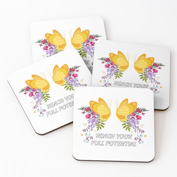 Item preview, Reach Your Full Potential Butterfly and Flowers designed and sold by Quote Gallery.