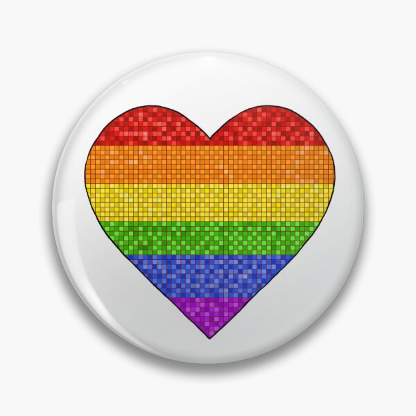 Item preview, Pride Pixel Heart Valentine's Day Illustration designed and sold by ArtAndBliss.