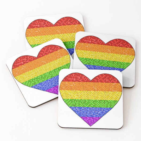 Item preview, Pride Pixel Heart Valentine's Day Illustration designed and sold by ArtAndBliss.