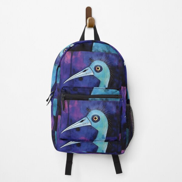 Item preview, Ethereal Plumage Unveiled- Abstract Expressionism Meets Avian Grace in Blue and Purple Splendor designed and sold by OlfactoART Studio.