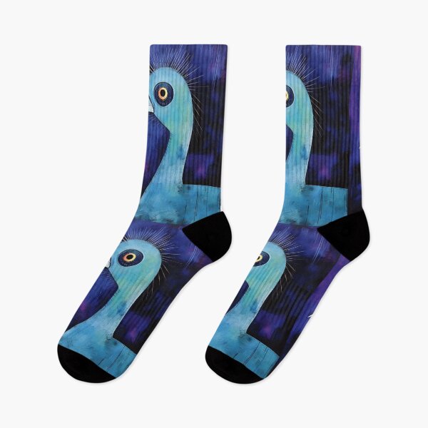 Item preview, Ethereal Plumage Unveiled- Abstract Expressionism Meets Avian Grace in Blue and Purple Splendor designed and sold by OlfactoART Studio.