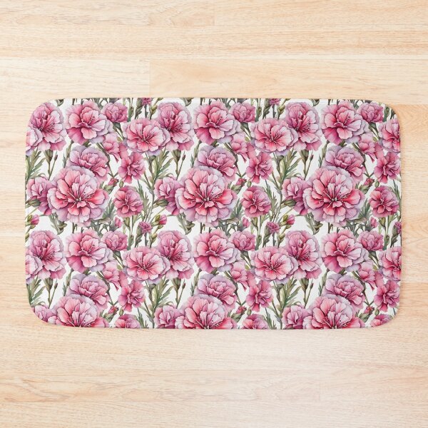 Item preview, Watercolor Dianthus Flowers Pattern designed and sold by FloralsbyLiss.