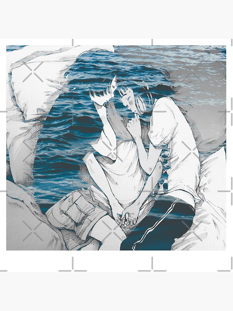 Girl And Boy By The Sea Sad Japanese Anime Aesthetic Tote Bag