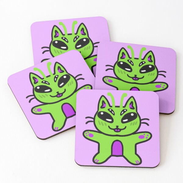 Item preview, Gnarp Gnarp Alien Cat designed and sold by MichisCreations.