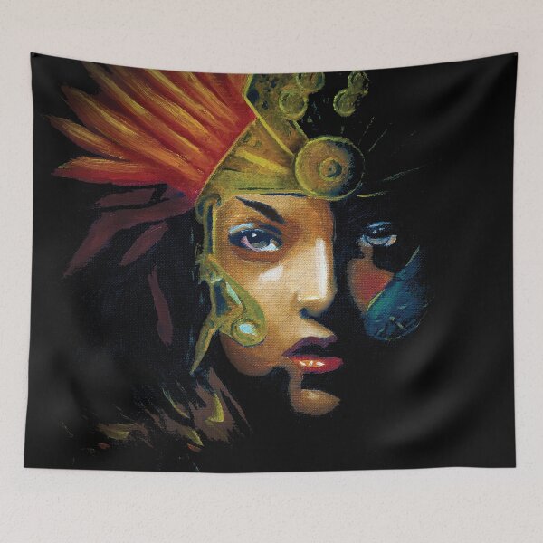 Item preview, Young Aztec Warrior Painting designed and sold by MCNelsonArt.