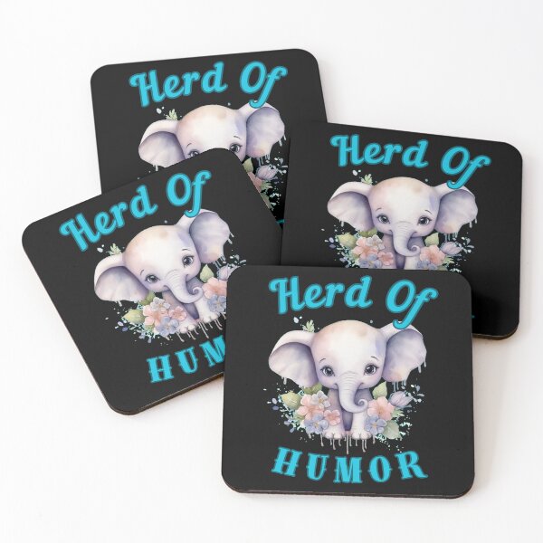 Item preview, Herd Of Humor. funny elephant designed and sold by ElephantVibes.