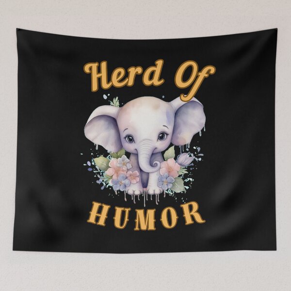 Item preview, Herd Of Humor. elephant lover designed and sold by ElephantVibes.