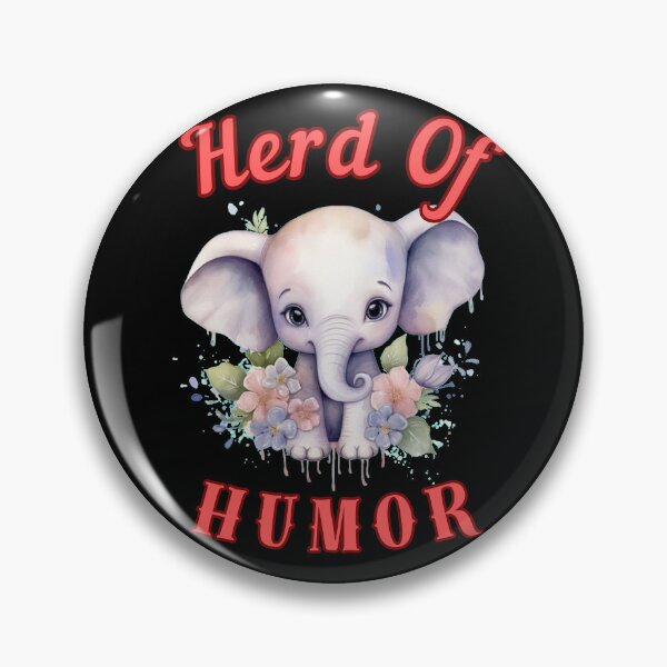 Item preview, Herd Of Humor. colorful elephant designed and sold by ElephantVibes.