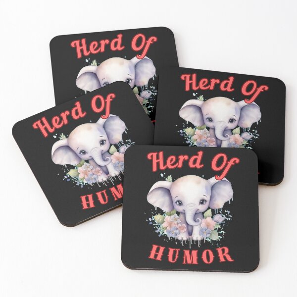 Item preview, Herd Of Humor. colorful elephant designed and sold by ElephantVibes.