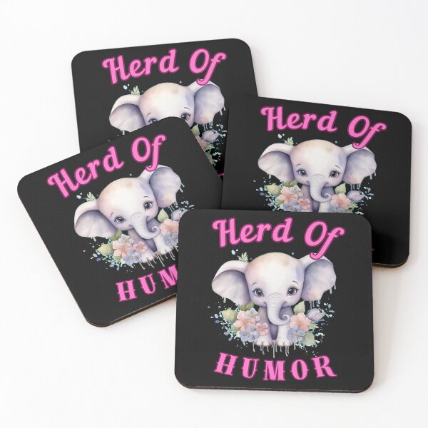 Item preview, Herd Of Humor. elephant head designed and sold by ElephantVibes.