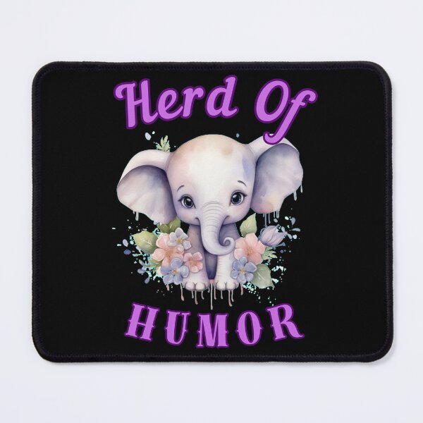 Item preview, Herd Of Humor. elephant face designed and sold by ElephantVibes.
