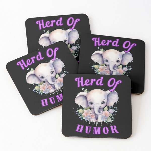 Item preview, Herd Of Humor. elephant face designed and sold by ElephantVibes.