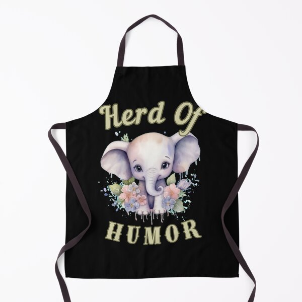 Item preview, Herd Of Humor. elephant portrait designed and sold by ElephantVibes.