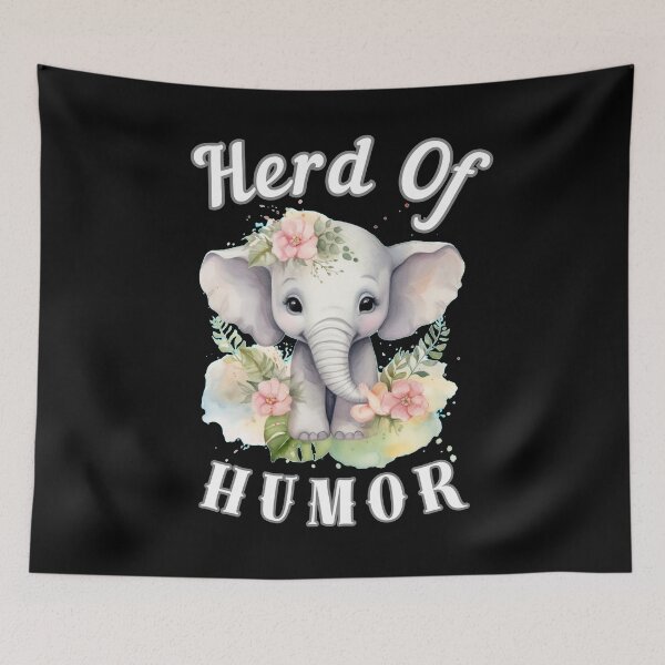 Item preview, Herd Of Humor. surreal elephant designed and sold by ElephantVibes.