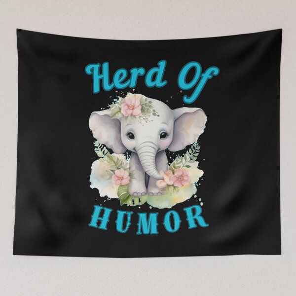 Item preview, Herd Of Humor. adorable elephant designed and sold by ElephantVibes.