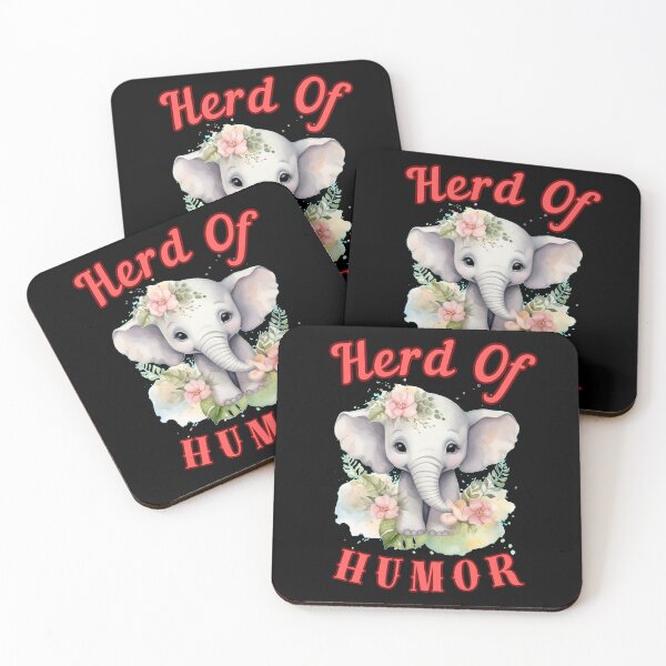 Item preview, Herd Of Humor. happy elephant designed and sold by ElephantVibes.