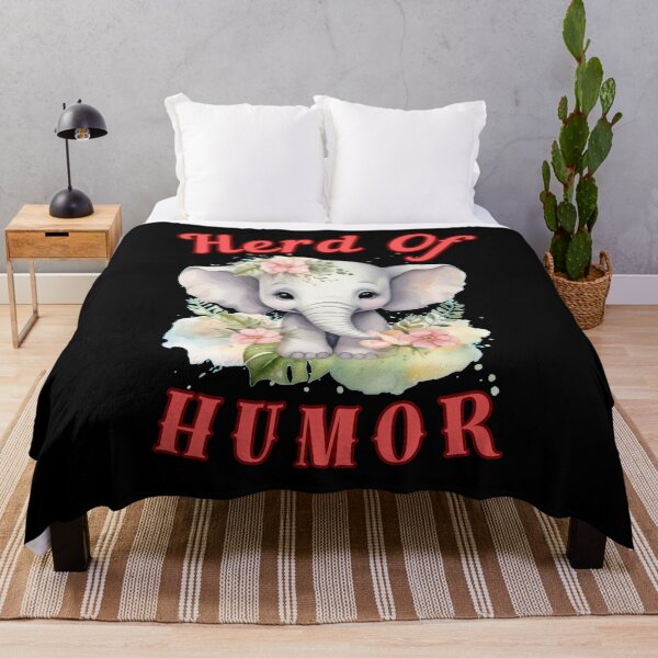 Item preview, Herd Of Humor. happy elephant designed and sold by ElephantVibes.