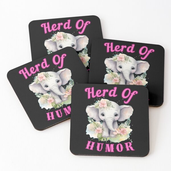 Item preview, Herd Of Humor. elephant saying designed and sold by ElephantVibes.