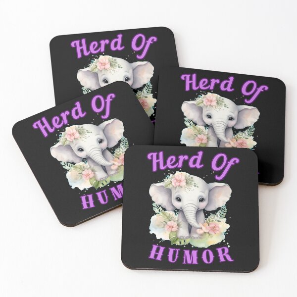 Item preview, Herd Of Humor. elephant quote designed and sold by ElephantVibes.