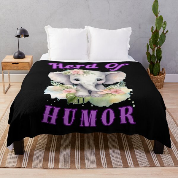Item preview, Herd Of Humor. elephant quote designed and sold by ElephantVibes.