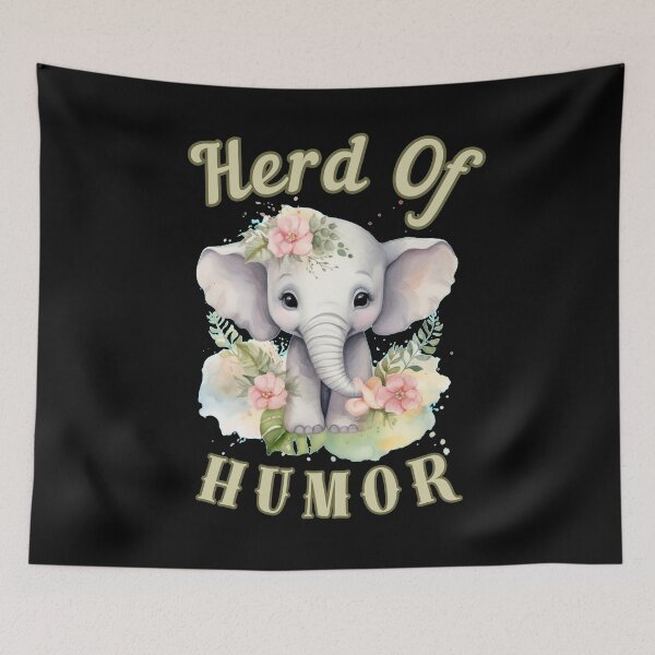 Item preview, Herd Of Humor. Flower elephant designed and sold by ElephantVibes.