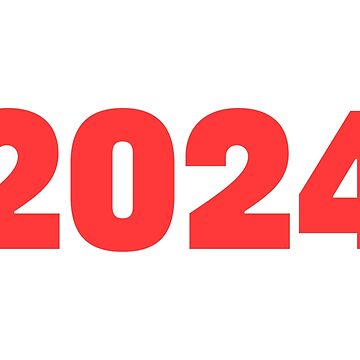Artwork thumbnail, 2024 Date Sticker Red by MemeBubbles