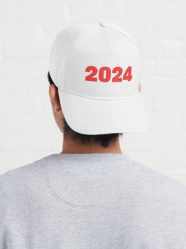 Thumbnail 4 of 7, Cap, 2024 Date Sticker Red designed and sold by MemeBubbles.