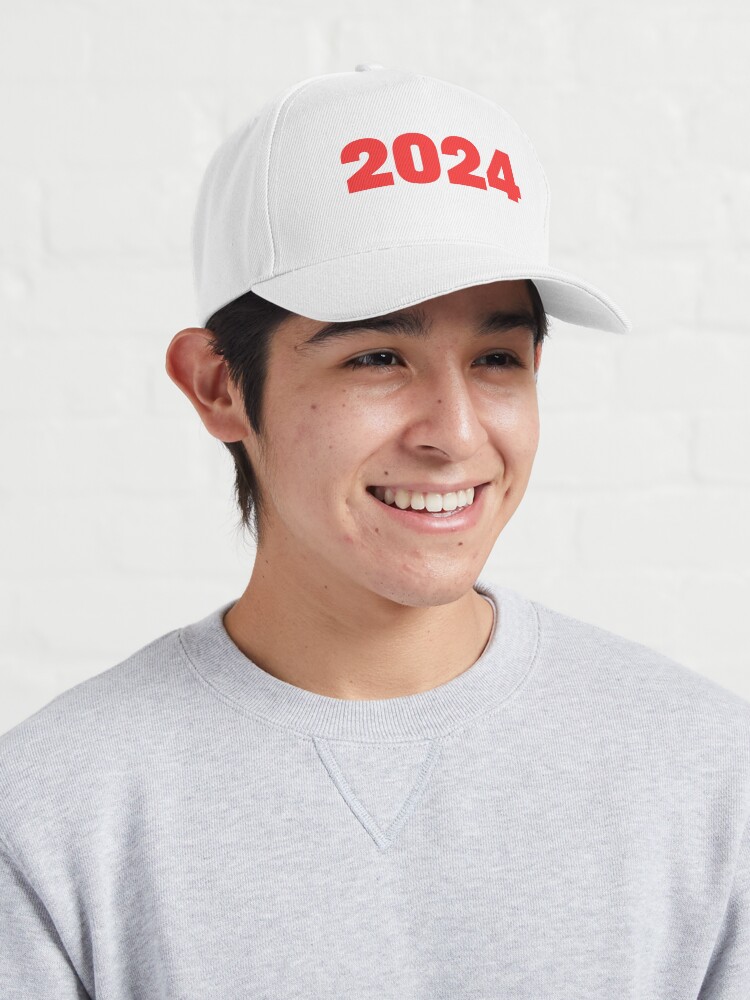 Thumbnail 3 of 7, Cap, 2024 Date Sticker Red designed and sold by MemeBubbles.