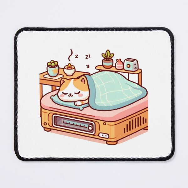 Item preview, Cat sleeping in a warm bed designed and sold by Kenji11.