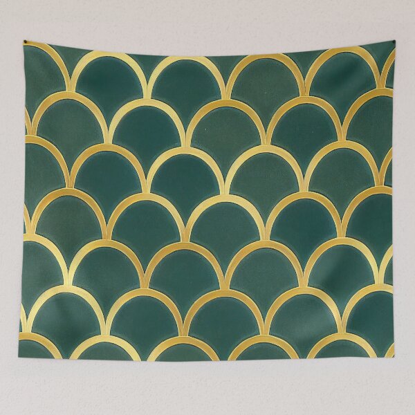 Item preview, Glamorous Green And Golden Hues Art Deco Pattern designed and sold by DEC02.