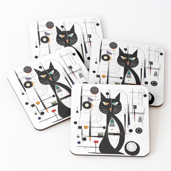 Item preview, Tuxedo Cat - Abstract Cat Art designed and sold by HausKatz.