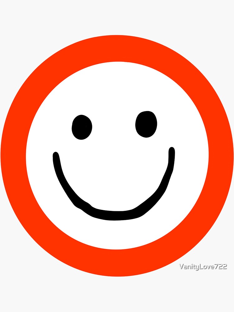 Red Circle Smiley | Sticker