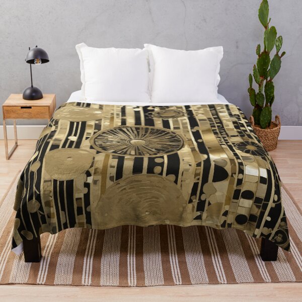 Item preview, Gustav Klimt Black and Gold Abstract Flowers  designed and sold by Vicky Brago-Mitchell®.