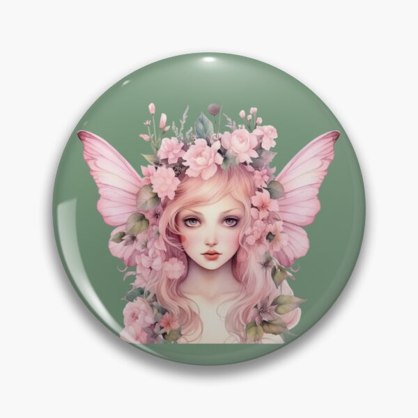 Item preview, Pink Fairy With Butterfly Wings designed and sold by FlutterbyFairy.