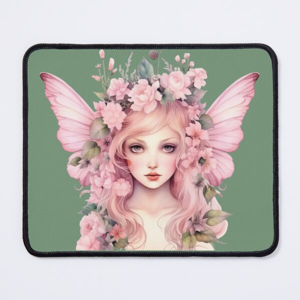 Item preview, Pink Fairy With Butterfly Wings designed and sold by FlutterbyFairy.