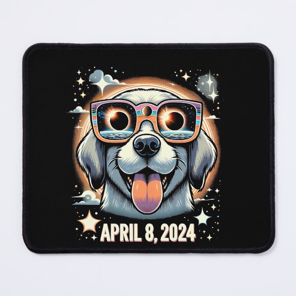 Item preview, 2024 Solar Eclipse Shirt Dog Wearing Solar Eclipse Glasses T-Shirt designed and sold by MAPDDesigns.