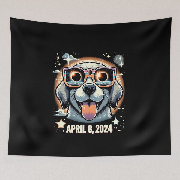 Item preview, 2024 Solar Eclipse Shirt Dog Wearing Solar Eclipse Glasses T-Shirt designed and sold by MAPDDesigns.