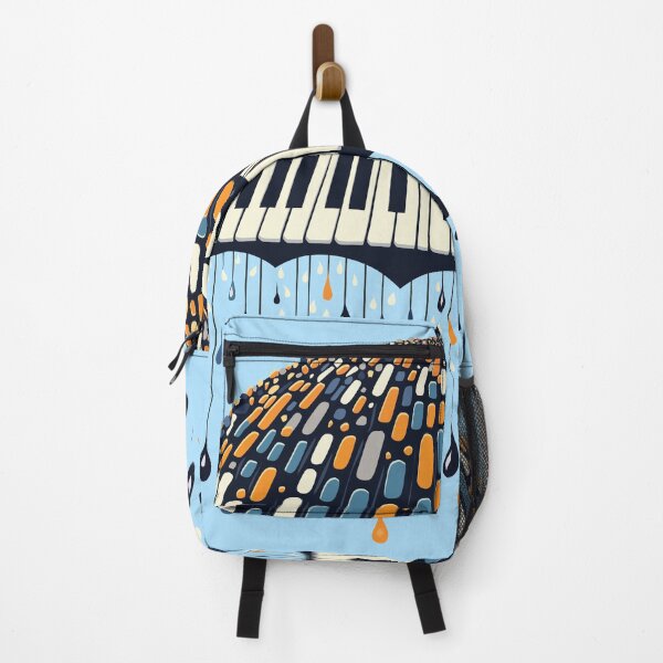 Item preview, Artistic Umbrella Design with Piano and Pill Raindrops designed and sold by KaleidoNest.